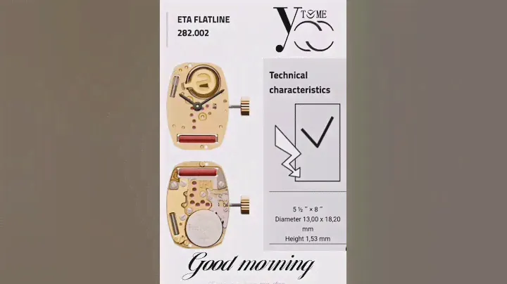 ETA 282.002 Watch Movement 产品简介 282.002 ETA 瑞士机芯