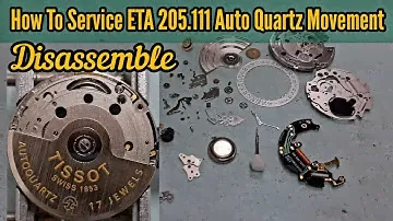 How to Service Tissot ETA 205.111 Auto Quartz Movement Disassemble Part | Watch Repair Channel