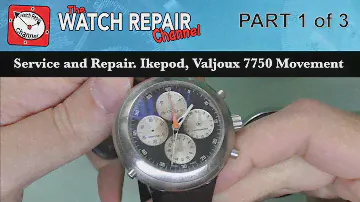 Ikepod Valjoux 7750 Automatic Chronograph Service and Repair Part 1 of 3