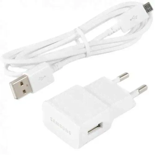 Сетевое зарядное устройство Samsung ETA-U90EWEGSTD + кабель micro USB White
