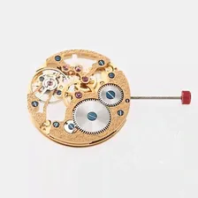 ETA movement werk Unitas Mouvement 6498-1 skeleton yellowgold art deco squelette
