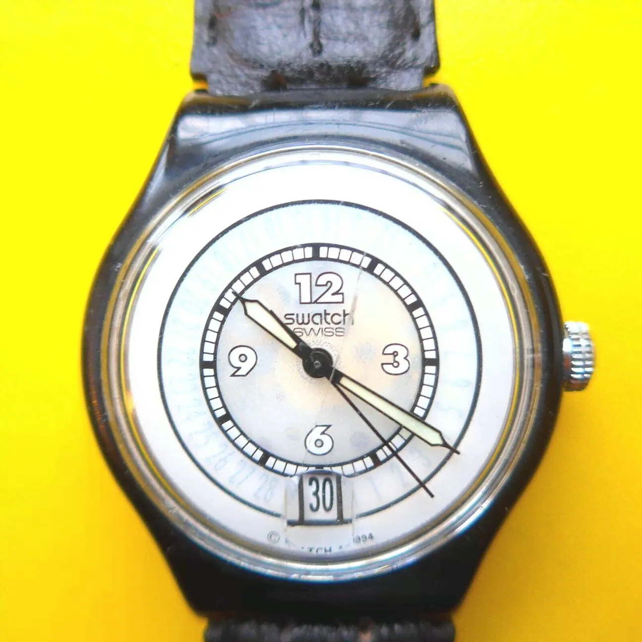 U.S.A., HERREN ARMBANDUHR, ca. 1994, HERREN ARMBANDUHR SWATCH m. Automatik-Uhrwerk ETA 2842, gute Funktion-ca.1994, altersentsprechende Abnutzungszeichen, siehe Fotos-2