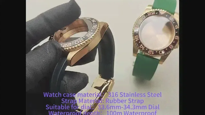 40mm High Quality Waterproof watch case rubber strap  For Nh34 Nh35 Miyota 8215 Eta 2824 Movement